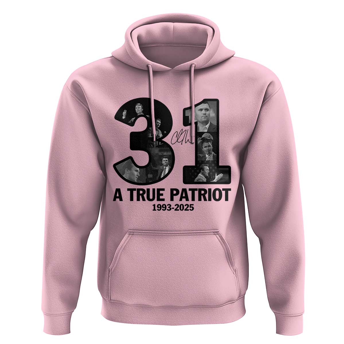 Freedom Number 31 Tribute Graphic Hoodie Thank You Charlie Kirk A True Patriot Memorial - Wonder Print Shop