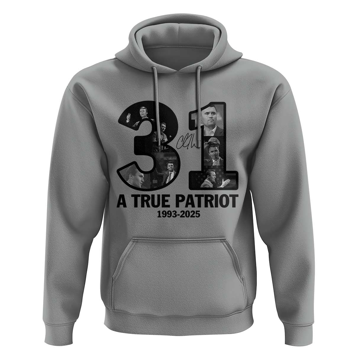 Freedom Number 31 Tribute Graphic Hoodie Thank You Charlie Kirk A True Patriot Memorial - Wonder Print Shop