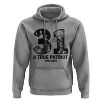 Freedom Number 31 Tribute Graphic Hoodie Thank You Charlie Kirk A True Patriot Memorial - Wonder Print Shop