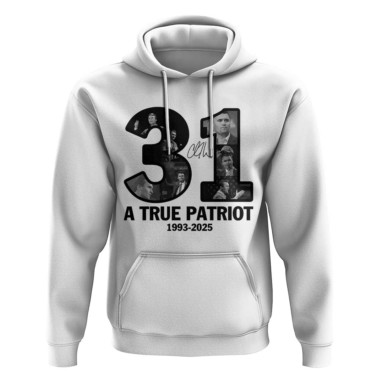 Freedom Number 31 Tribute Graphic Hoodie Thank You Charlie Kirk A True Patriot Memorial - Wonder Print Shop