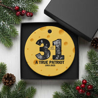 Freedom Number 31 Tribute Graphic Ceramic Ornament Thank You Charlie Kirk A True Patriot Memorial - Wonder Print Shop