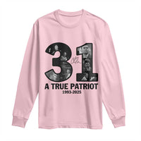 Freedom Number 31 Tribute Graphic Long Sleeve Shirt Thank You Charlie Kirk A True Patriot Memorial - Wonder Print Shop