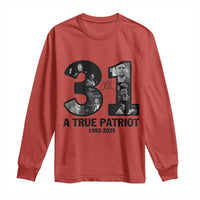 Freedom Number 31 Tribute Graphic Long Sleeve Shirt Thank You Charlie Kirk A True Patriot Memorial - Wonder Print Shop