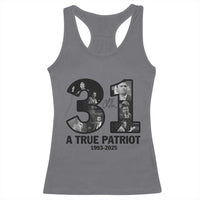 Freedom Number 31 Tribute Graphic Racerback Tank Top Thank You Charlie Kirk A True Patriot Memorial - Wonder Print Shop
