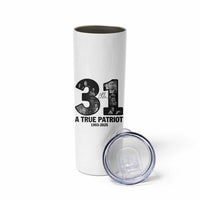 Freedom Number 31 Tribute Graphic Skinny Tumbler Thank You Charlie Kirk A True Patriot Memorial - Wonder Print Shop