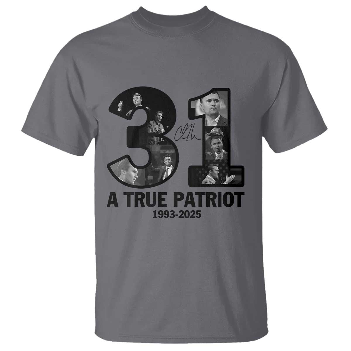 Freedom Number 31 Tribute Graphic T Shirt Thank You Charlie Kirk A True Patriot Memorial - Wonder Print Shop