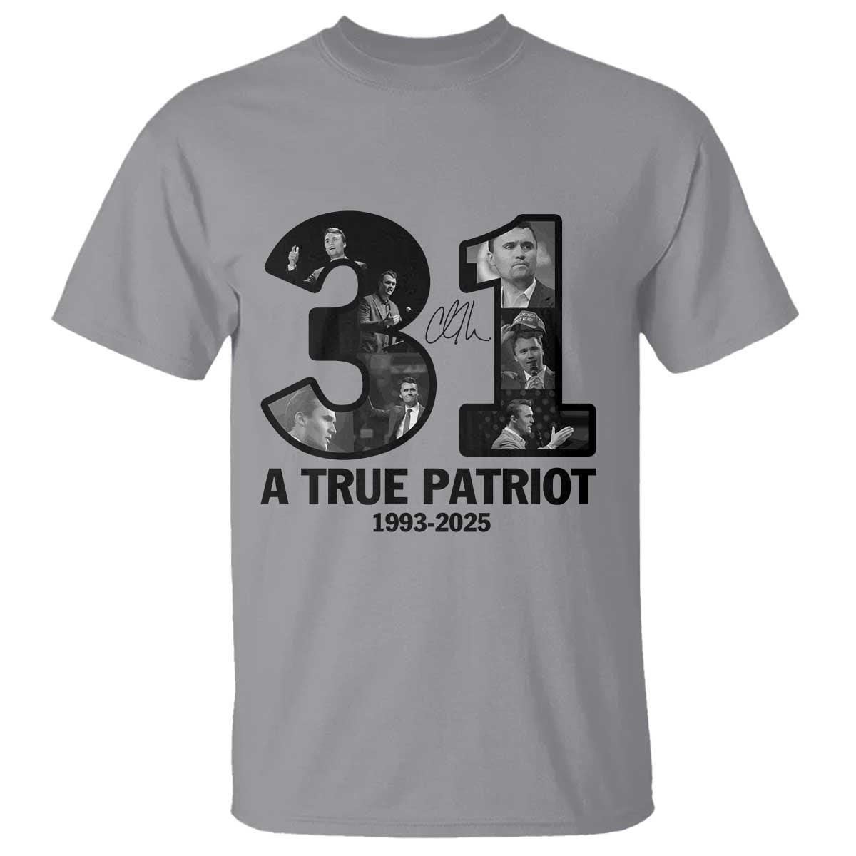 Freedom Number 31 Tribute Graphic T Shirt Thank You Charlie Kirk A True Patriot Memorial - Wonder Print Shop