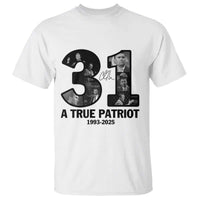 Freedom Number 31 Tribute Graphic T Shirt Thank You Charlie Kirk A True Patriot Memorial - Wonder Print Shop