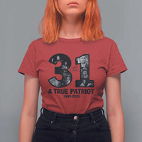 Freedom Number 31 Tribute Graphic T Shirt For Women Thank You Charlie Kirk A True Patriot Memorial - Wonder Print Shop