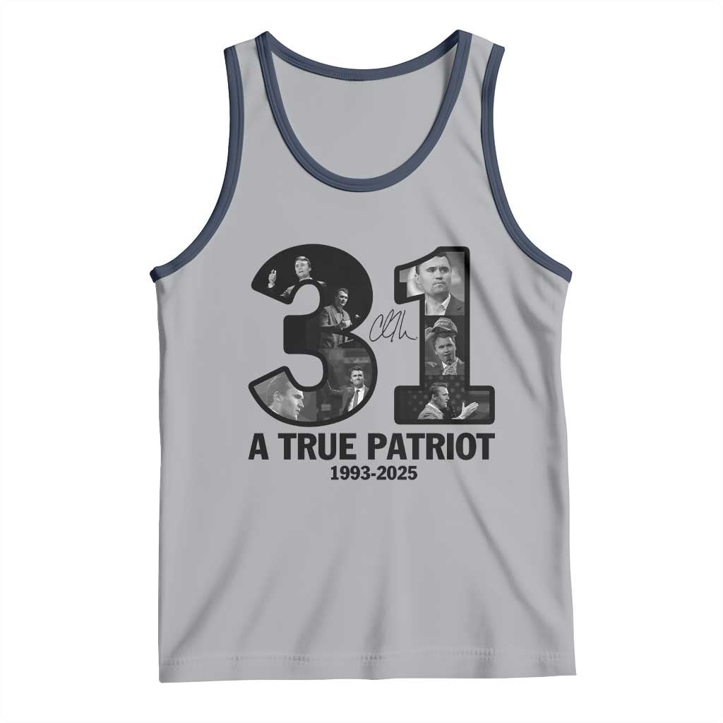 Freedom Number 31 Tribute Graphic Tank Top Thank You Charlie Kirk A True Patriot Memorial - Wonder Print Shop