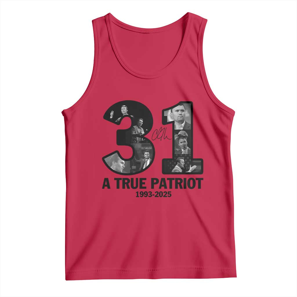 Freedom Number 31 Tribute Graphic Tank Top Thank You Charlie Kirk A True Patriot Memorial - Wonder Print Shop