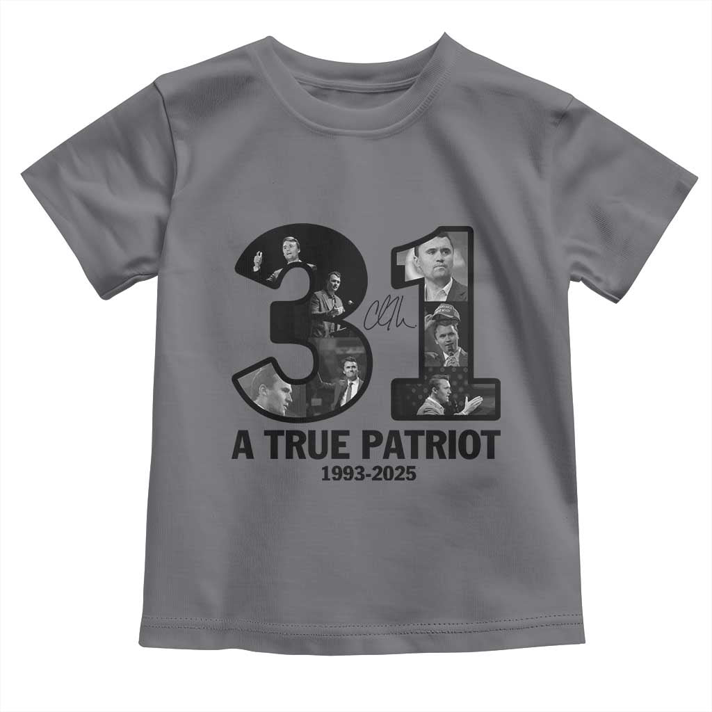 Freedom Number 31 Tribute Graphic Toddler T Shirt Thank You Charlie Kirk A True Patriot Memorial - Wonder Print Shop