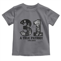 Freedom Number 31 Tribute Graphic Toddler T Shirt Thank You Charlie Kirk A True Patriot Memorial - Wonder Print Shop