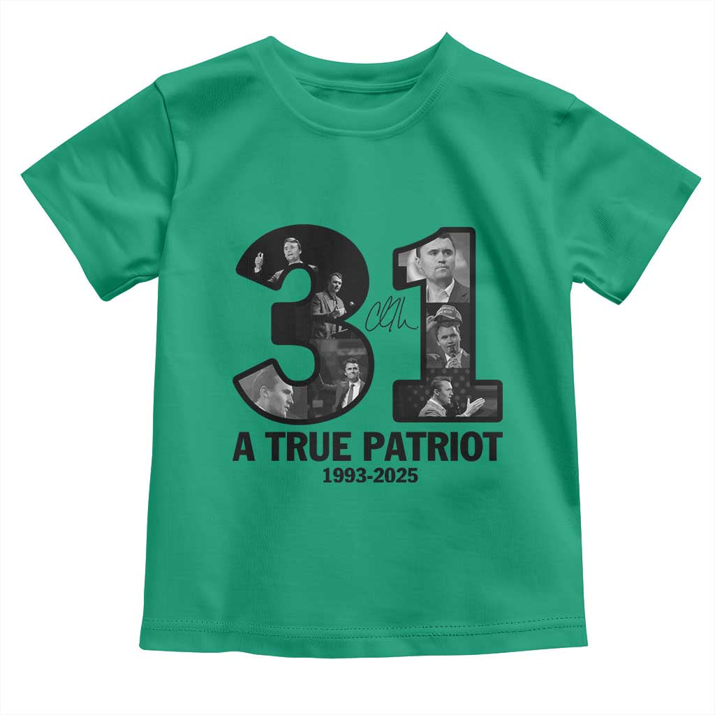 Freedom Number 31 Tribute Graphic Toddler T Shirt Thank You Charlie Kirk A True Patriot Memorial - Wonder Print Shop