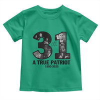Freedom Number 31 Tribute Graphic Toddler T Shirt Thank You Charlie Kirk A True Patriot Memorial - Wonder Print Shop