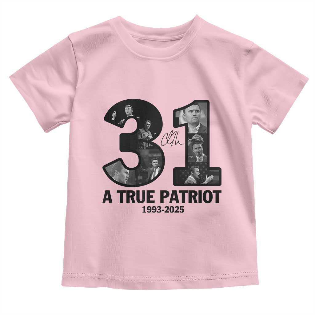 Freedom Number 31 Tribute Graphic Toddler T Shirt Thank You Charlie Kirk A True Patriot Memorial - Wonder Print Shop
