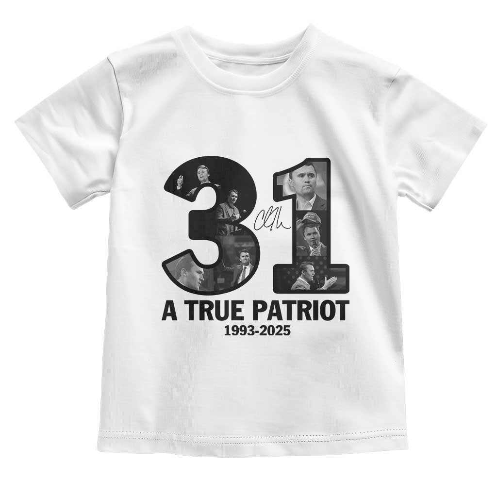 Freedom Number 31 Tribute Graphic Toddler T Shirt Thank You Charlie Kirk A True Patriot Memorial - Wonder Print Shop