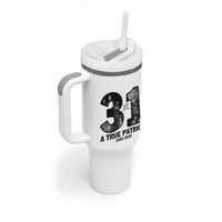 Freedom Number 31 Tribute Graphic Tumbler With Handle Thank You Charlie Kirk A True Patriot Memorial - Wonder Print Shop