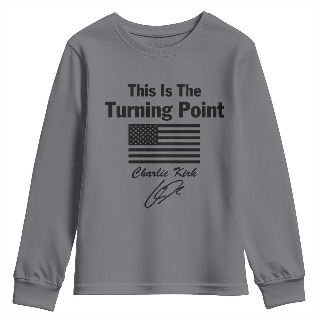 This is The Turning Point Youth Sweatshirt American Flag A True Patriot Statement - Wonder Print Shop