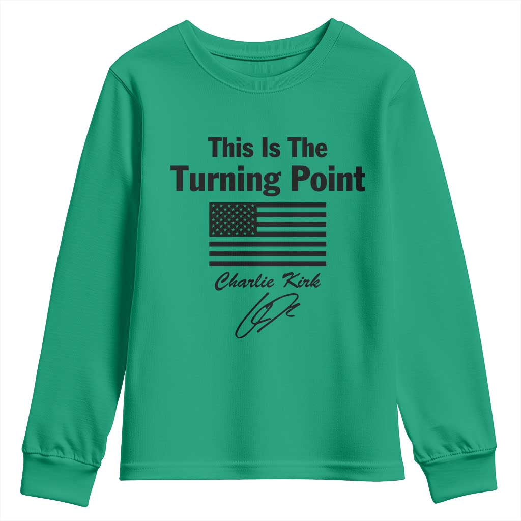 This is The Turning Point Youth Sweatshirt American Flag A True Patriot Statement - Wonder Print Shop