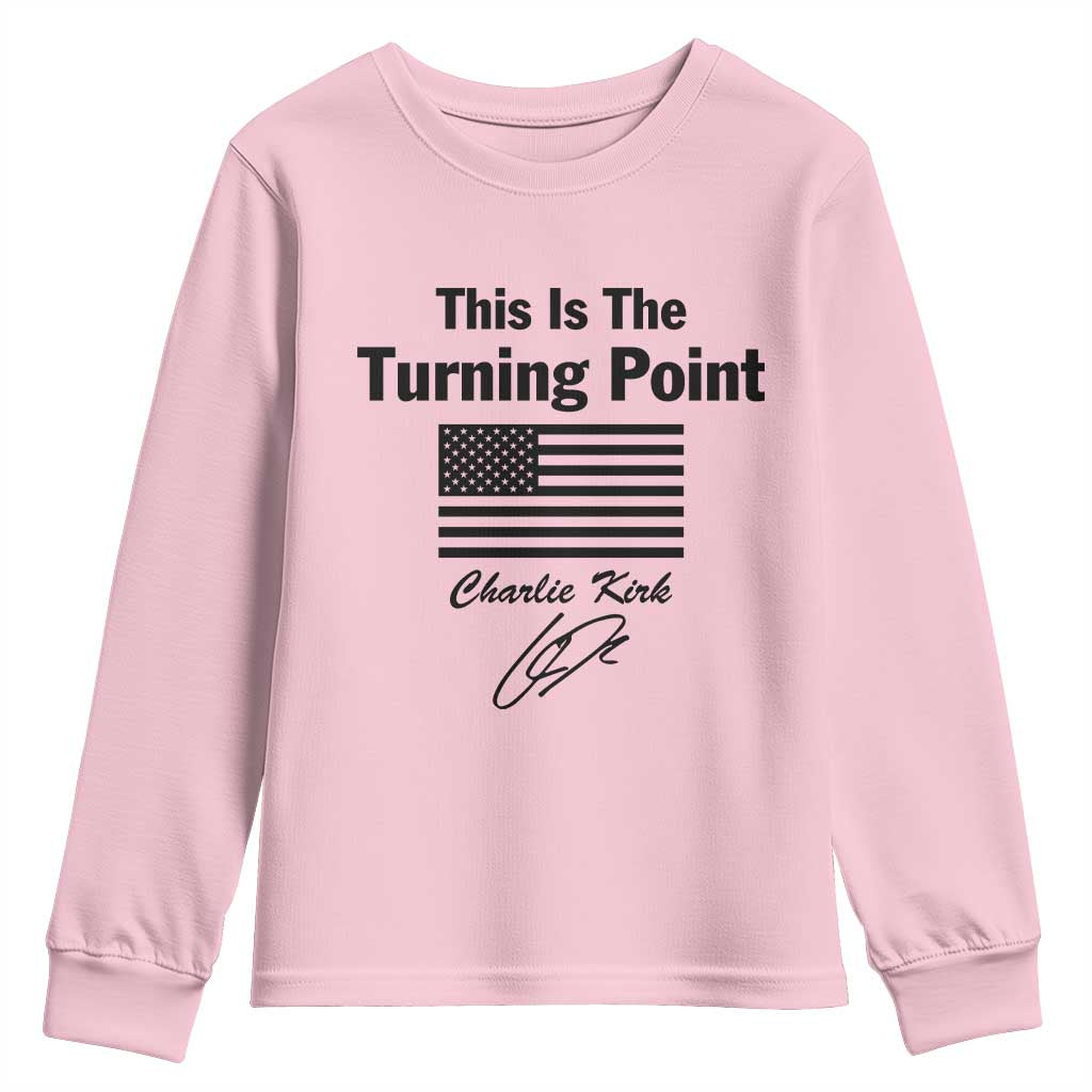 This is The Turning Point Youth Sweatshirt American Flag A True Patriot Statement - Wonder Print Shop
