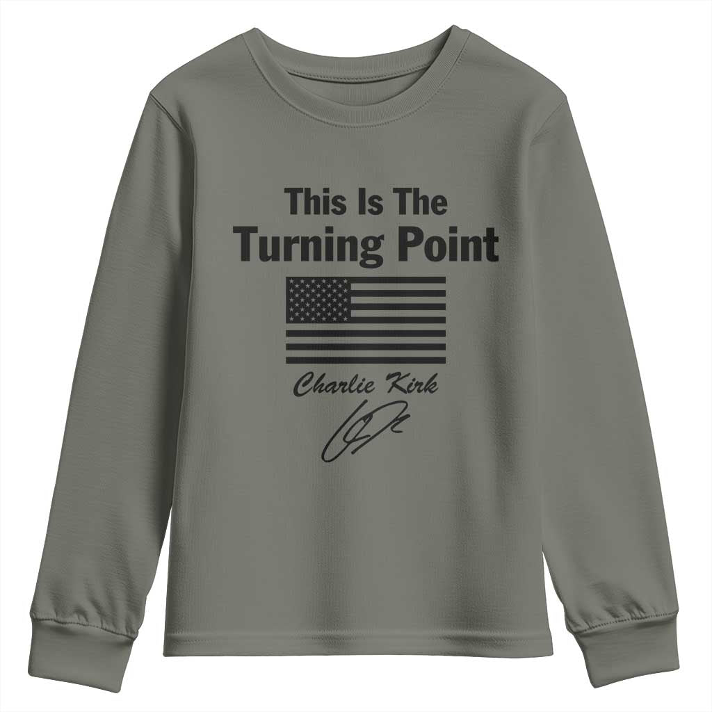 This is The Turning Point Youth Sweatshirt American Flag A True Patriot Statement - Wonder Print Shop