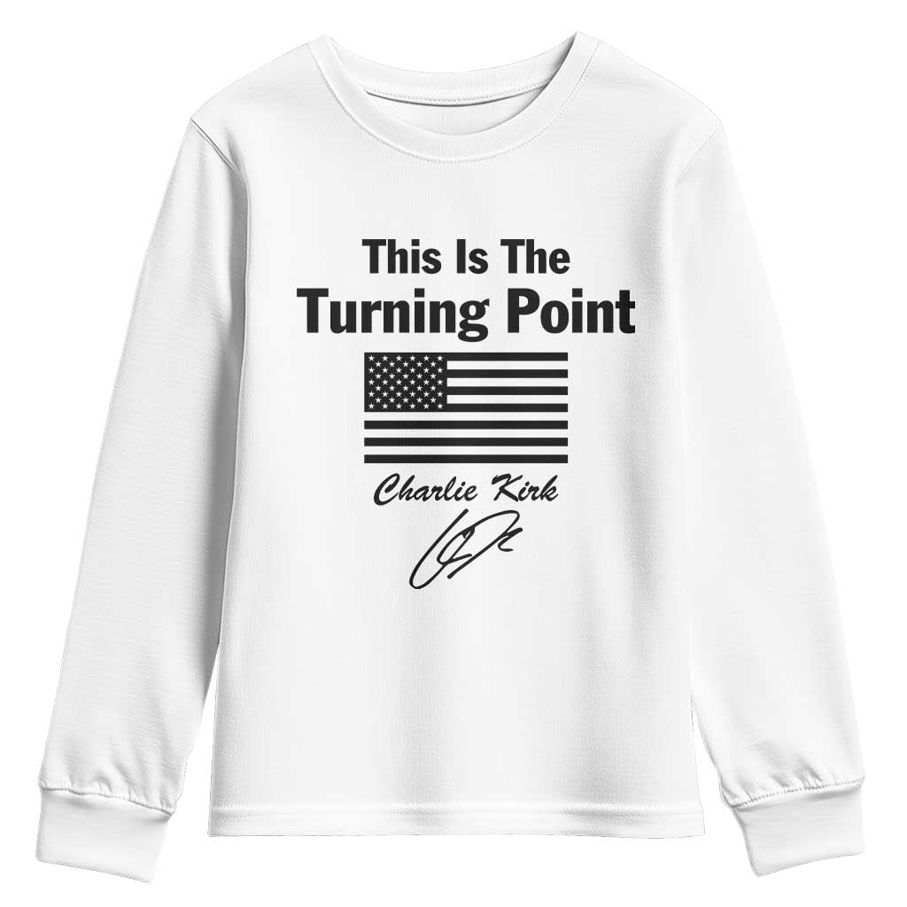 This is The Turning Point Youth Sweatshirt American Flag A True Patriot Statement - Wonder Print Shop