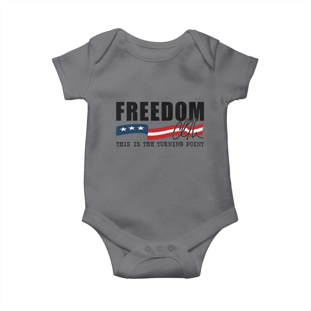 Freedom This Is The Turning Point Baby Onesie True Patriot Liberty Defender American Flag - Wonder Print Shop