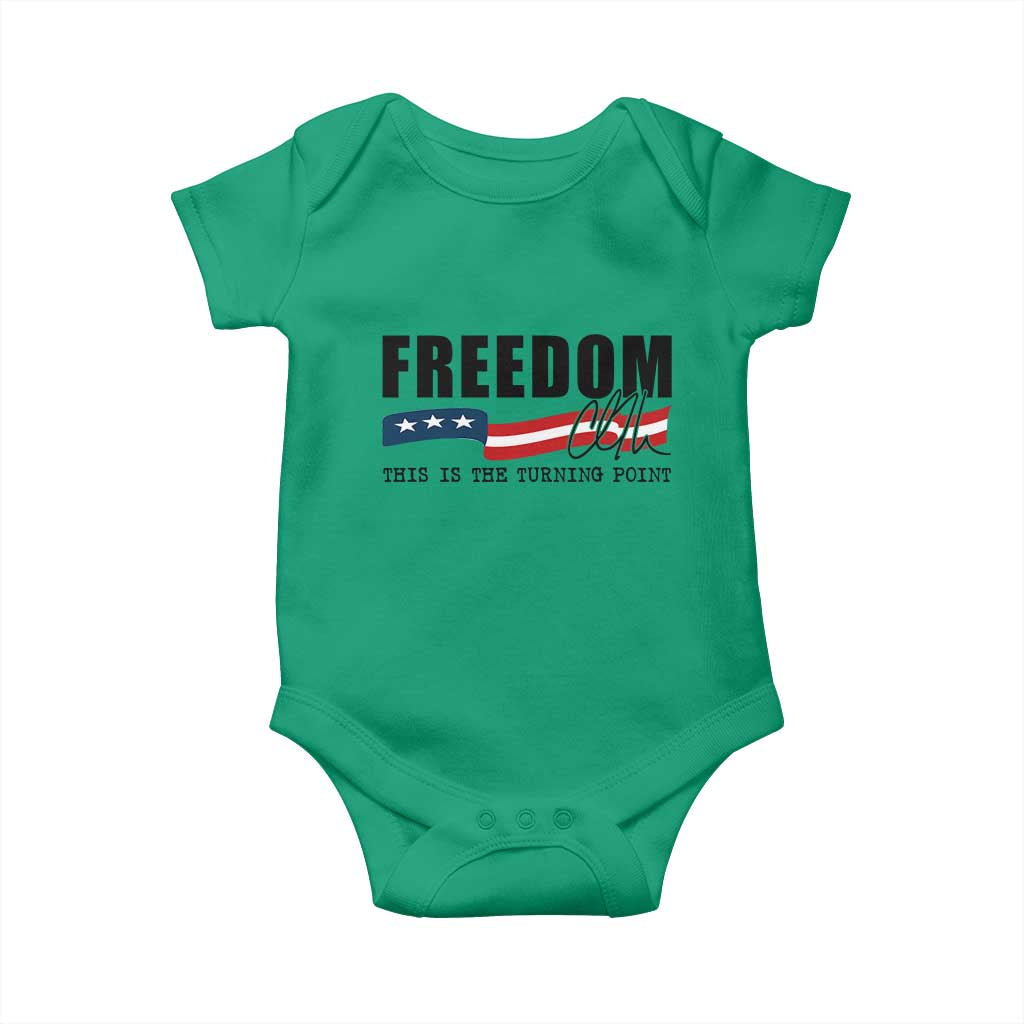 Freedom This Is The Turning Point Baby Onesie True Patriot Liberty Defender American Flag - Wonder Print Shop