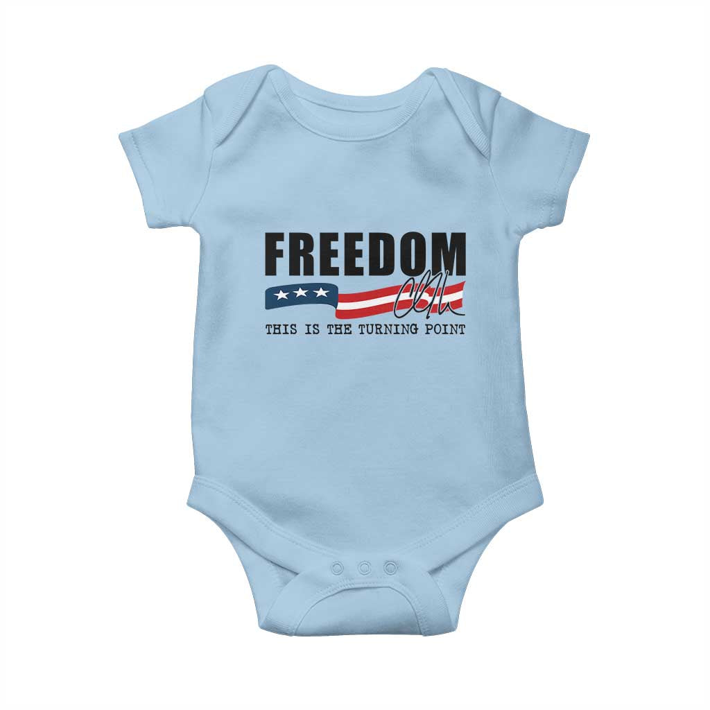 Freedom This Is The Turning Point Baby Onesie True Patriot Liberty Defender American Flag - Wonder Print Shop