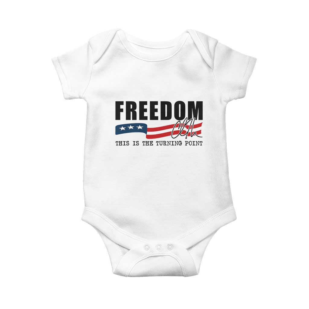 Freedom This Is The Turning Point Baby Onesie True Patriot Liberty Defender American Flag - Wonder Print Shop