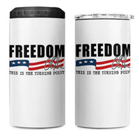 Freedom This Is The Turning Point 4 in 1 Can Cooler Tumbler True Patriot Liberty Defender American Flag - Wonder Print Shop