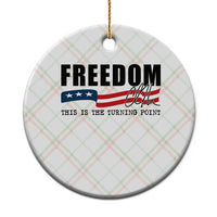 Freedom This Is The Turning Point Ceramic Ornament True Patriot Liberty Defender American Flag - Wonder Print Shop