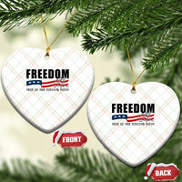 Freedom This Is The Turning Point Ceramic Ornament True Patriot Liberty Defender American Flag - Wonder Print Shop