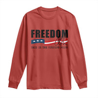 Freedom This Is The Turning Point Long Sleeve Shirt True Patriot Liberty Defender American Flag - Wonder Print Shop