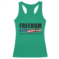 Freedom This Is The Turning Point Racerback Tank Top True Patriot Liberty Defender American Flag - Wonder Print Shop
