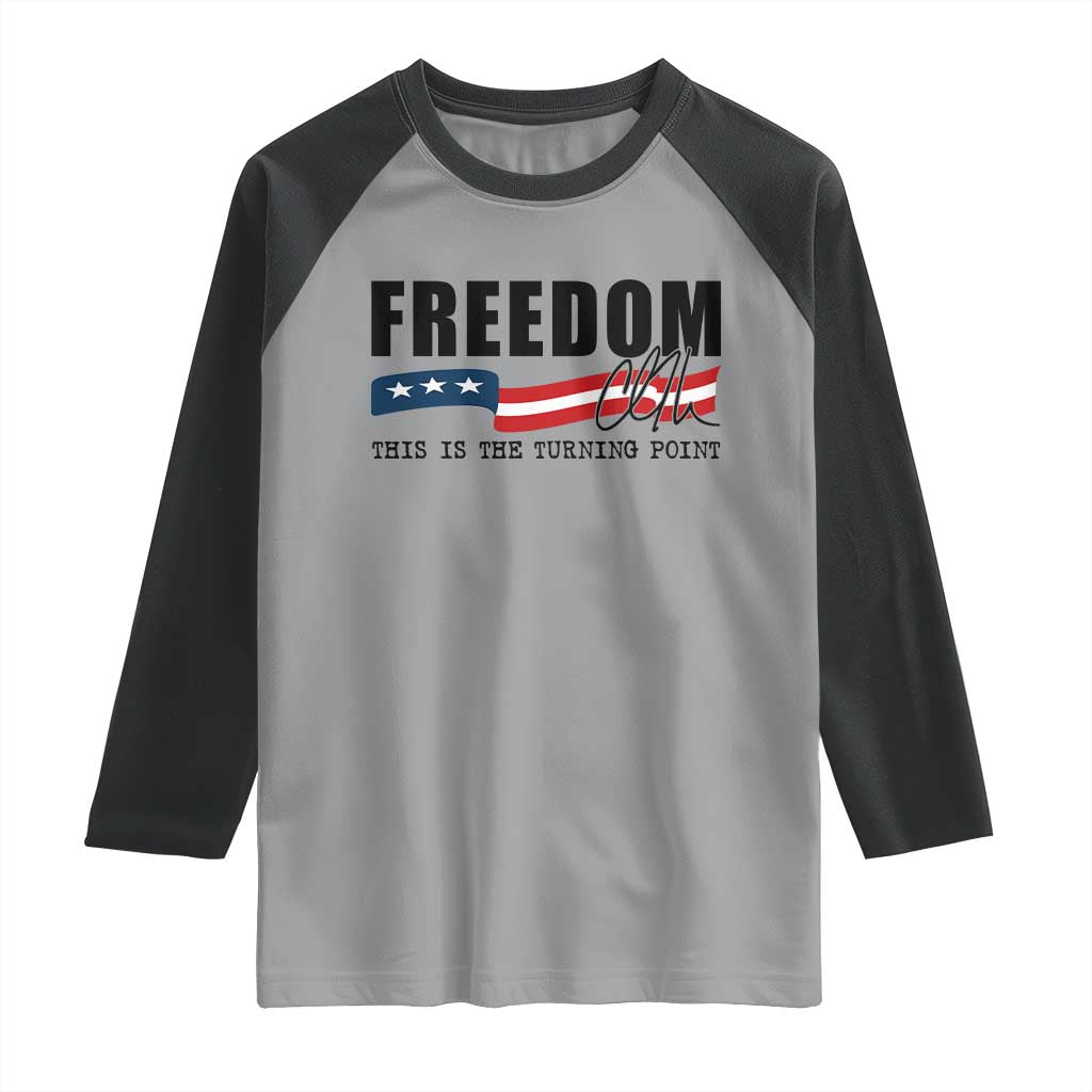 Freedom This Is The Turning Point Raglan Shirt True Patriot Liberty Defender American Flag - Wonder Print Shop