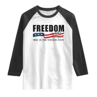 Freedom This Is The Turning Point Raglan Shirt True Patriot Liberty Defender American Flag - Wonder Print Shop