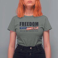 Freedom This Is The Turning Point T Shirt For Women True Patriot Liberty Defender American Flag - Wonder Print Shop