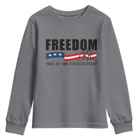 Freedom This Is The Turning Point Youth Sweatshirt True Patriot Liberty Defender American Flag - Wonder Print Shop