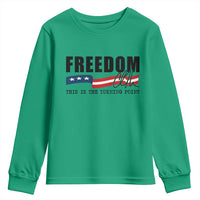 Freedom This Is The Turning Point Youth Sweatshirt True Patriot Liberty Defender American Flag - Wonder Print Shop