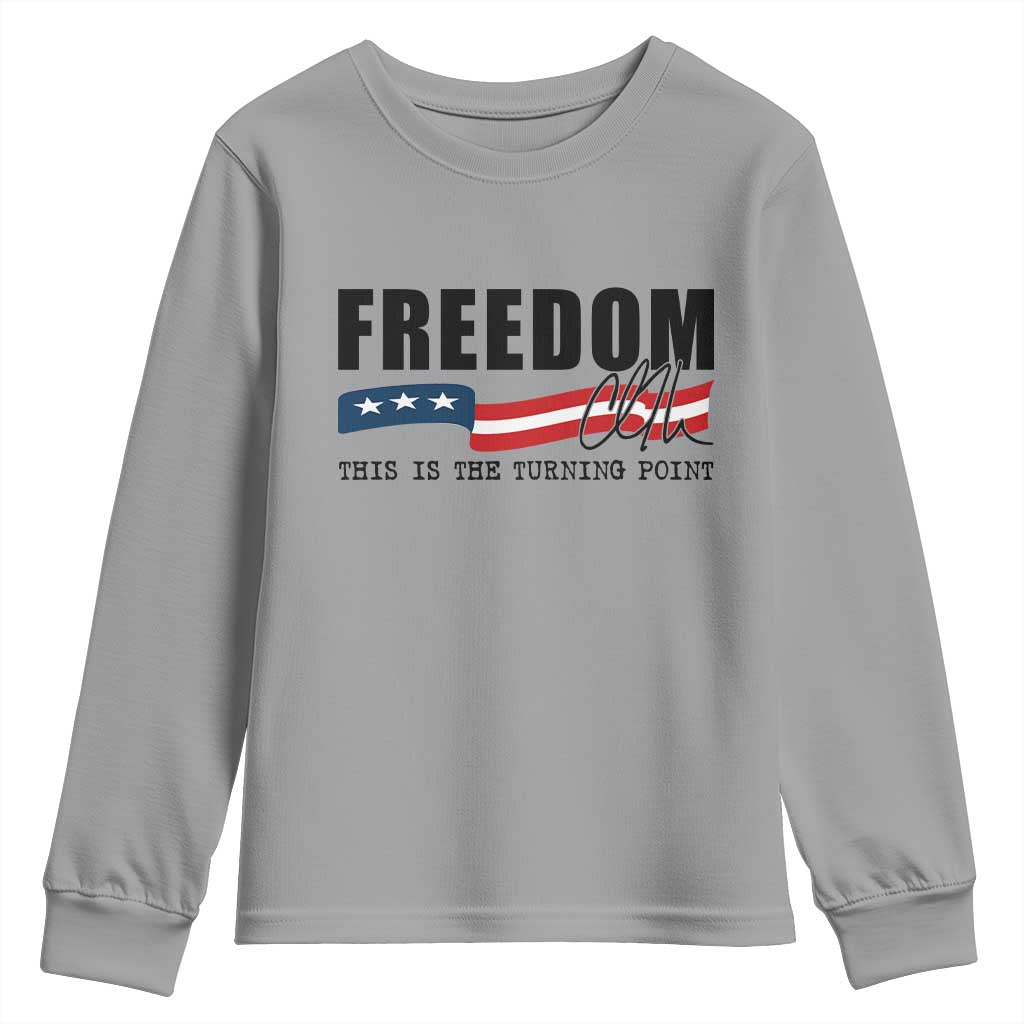 Freedom This Is The Turning Point Youth Sweatshirt True Patriot Liberty Defender American Flag - Wonder Print Shop