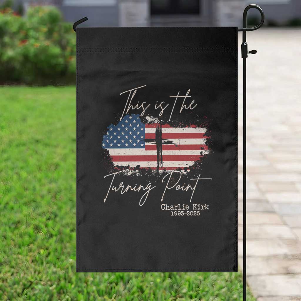 This is The Turning Point Memorial Garden Flag Tribute to A True Patriot Christian Faith American Flag - Wonder Print Shop