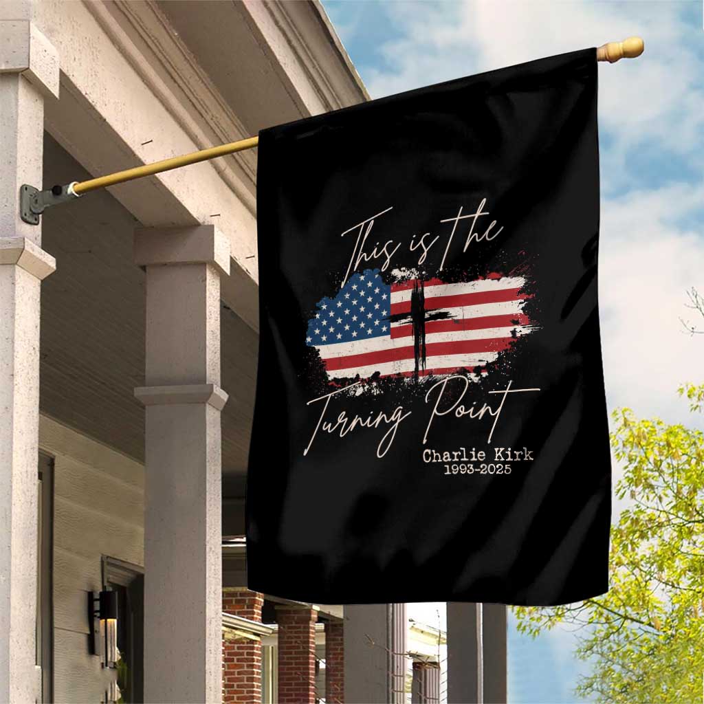 This is The Turning Point Memorial Garden Flag Tribute to A True Patriot Christian Faith American Flag - Wonder Print Shop