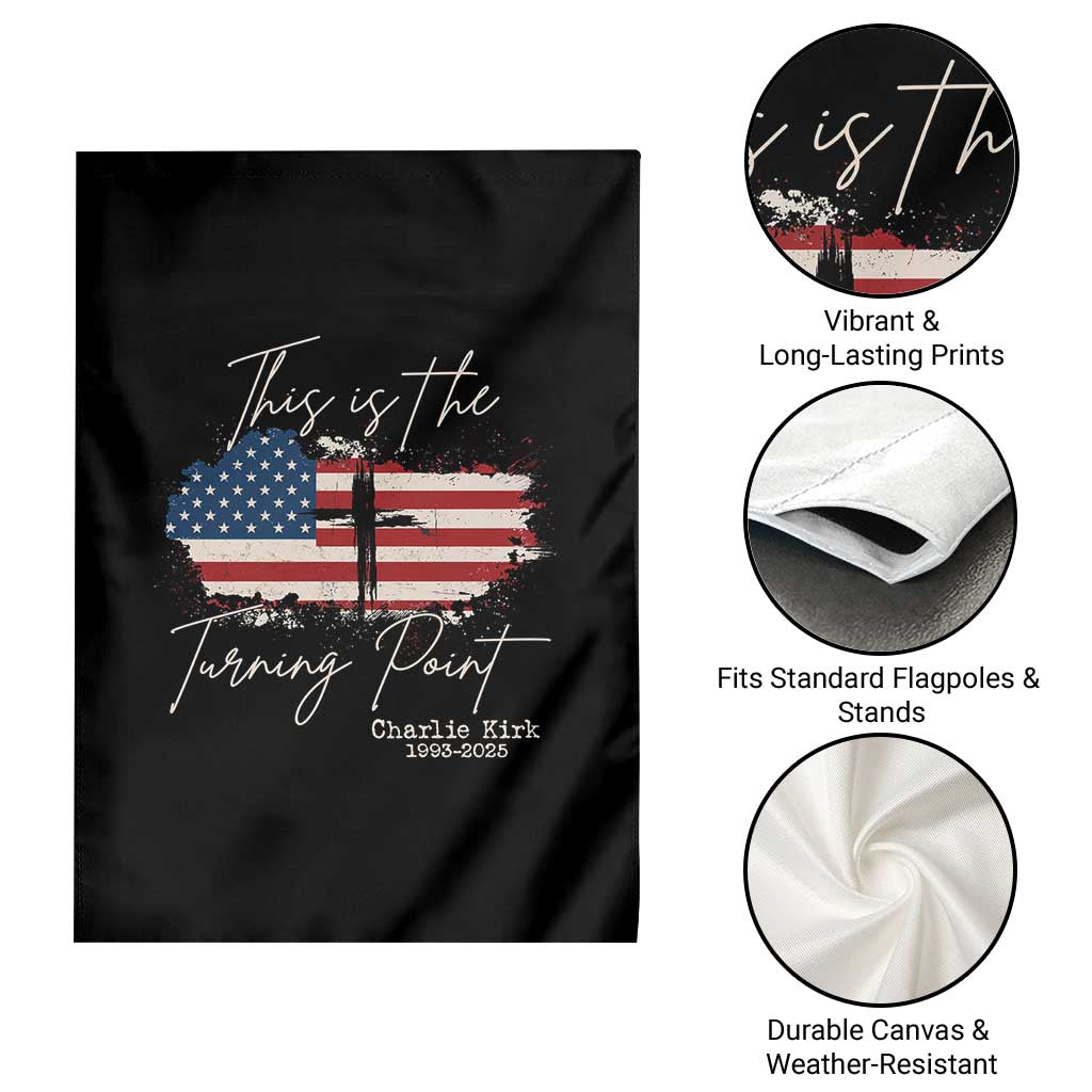 This is The Turning Point Memorial Garden Flag Tribute to A True Patriot Christian Faith American Flag - Wonder Print Shop