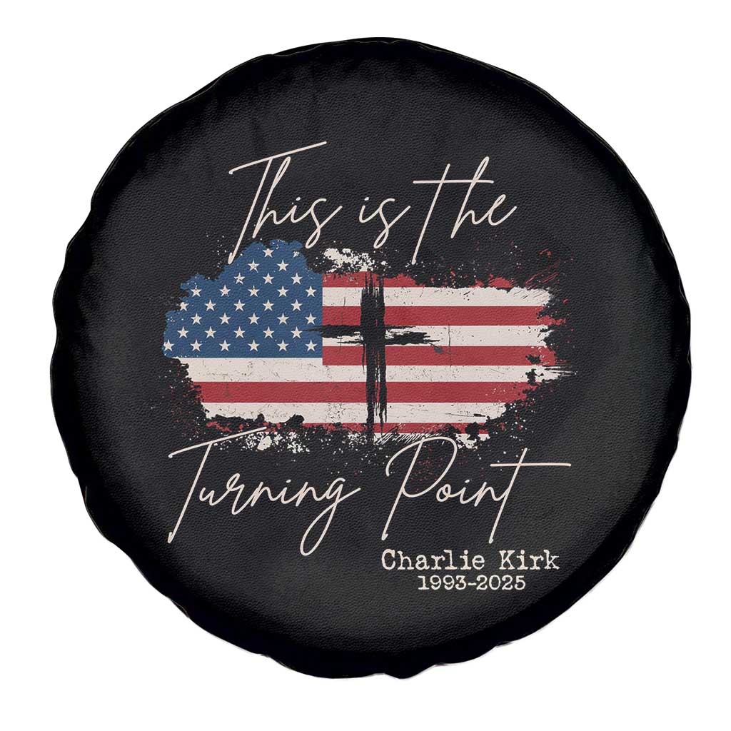 This is The Turning Point Memorial Spare Tire Cover Tribute to A True Patriot Christian Faith American Flag - Wonder Print Shop