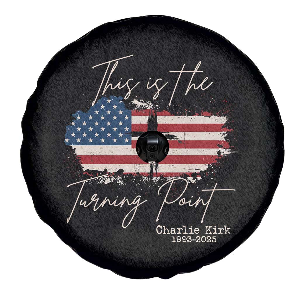 This is The Turning Point Memorial Spare Tire Cover Tribute to A True Patriot Christian Faith American Flag - Wonder Print Shop