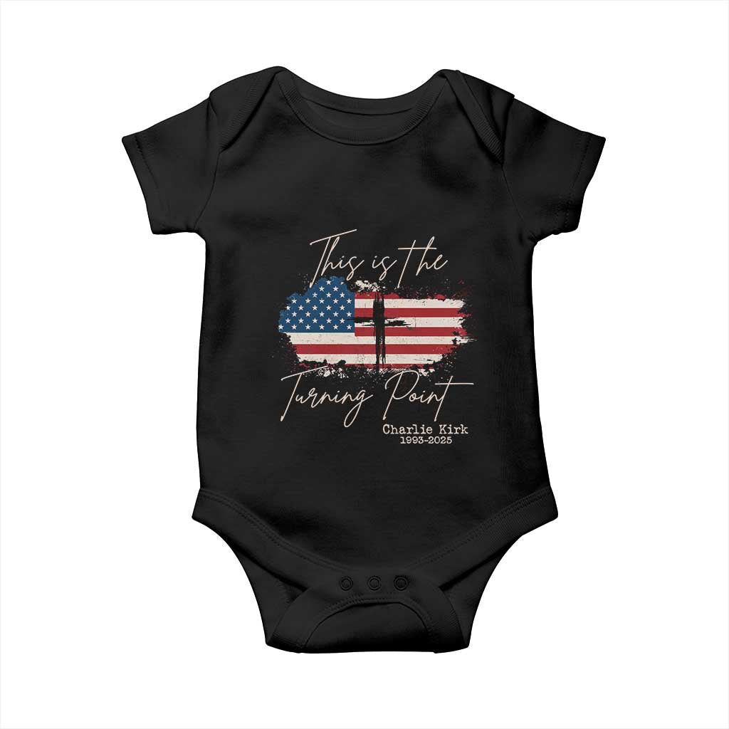 This is The Turning Point Memorial Baby Onesie Tribute to A True Patriot Christian Faith American Flag - Wonder Print Shop