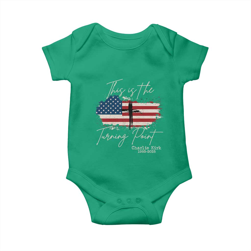 This is The Turning Point Memorial Baby Onesie Tribute to A True Patriot Christian Faith American Flag - Wonder Print Shop