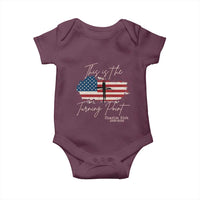 This is The Turning Point Memorial Baby Onesie Tribute to A True Patriot Christian Faith American Flag - Wonder Print Shop